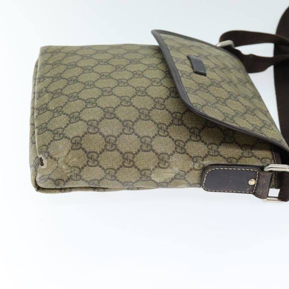 GUCCI GG Canvas Shoulder Bag Coated Canvas Beige Auth ti1728 - Picture 3 of 16